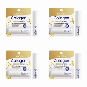 6 Pack For SADOER Collagen Lip Balm, Anti Cracking Formula