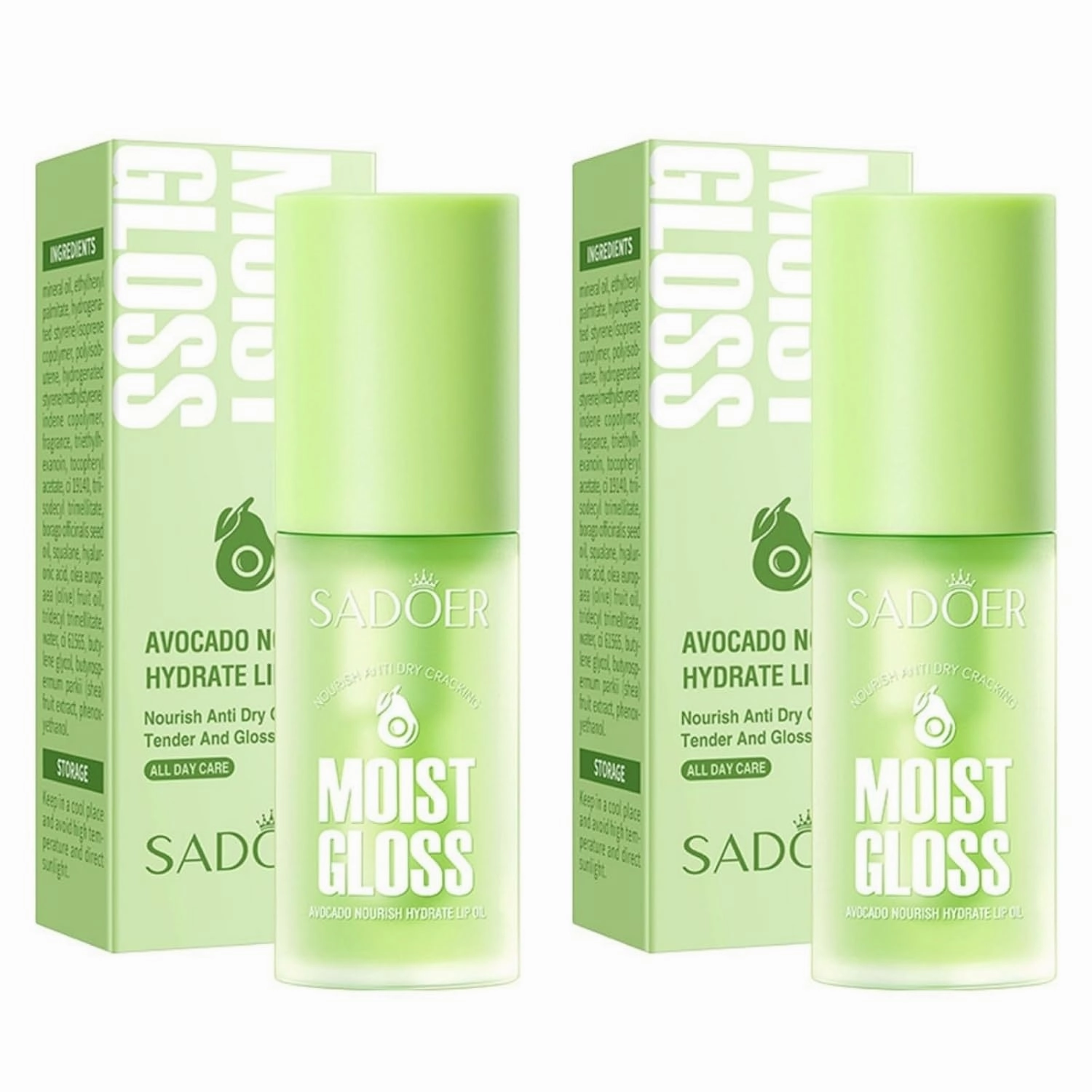 6 Pack For SADOER Glossy Lip Balm.Shea Butter Moisturizing Hydrating Lip Oil.Lip Care 4.5g