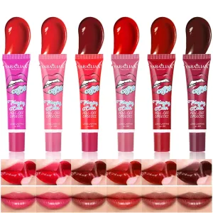 6PC Matte Lip Stain, Peel Off Lip Tint, Lip Tattoo, High Pigmented Tear-off Lip Gloss, Moisturizing Hydrating Liquid Lipsticks Set, No-Sticky Lip Balm Oil, Lip Care for All Skin Tones, 178
