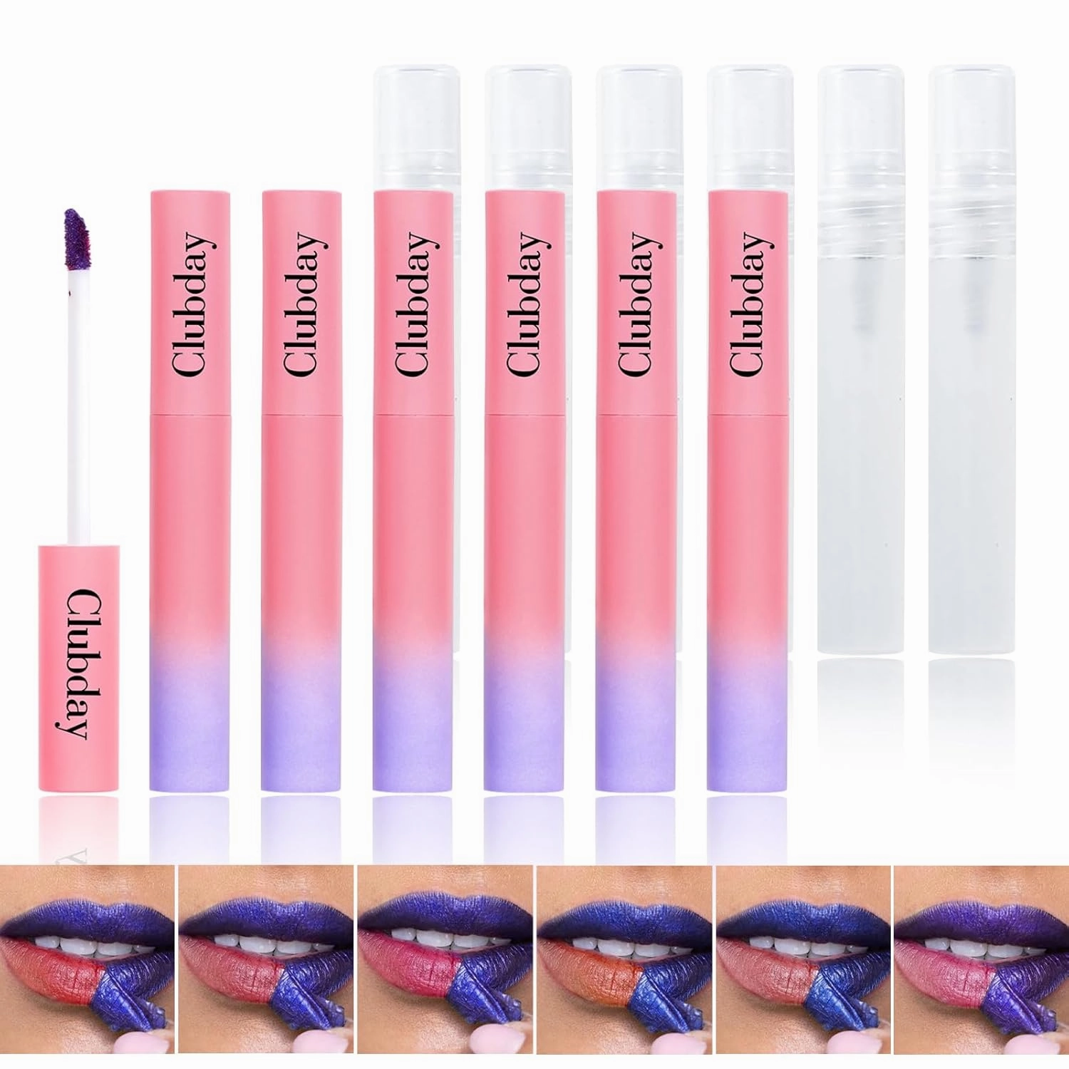 6PC Matte Lip Stain, Peel Off Lip Tint, Lip Tattoo, High Pigmented Tear-off Lip Gloss, Moisturizing Hydrating Liquid Lipsticks Set, No-Sticky Lip Balm Oil, Lip Care for All Skin Tones, 176