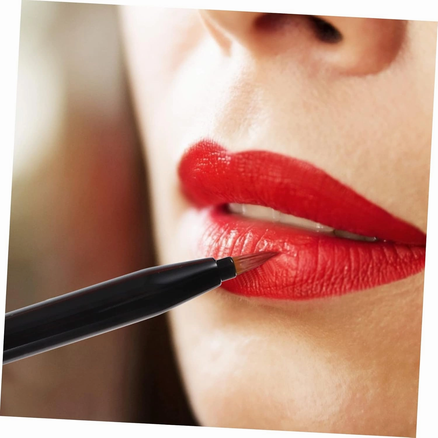 6pcs Retractable Dual Ended Lip Brush Flexible Lipstick Lip Gloss Applicator for Travel Daily Use and Professional Makeup Compact Design for Easy Carrying