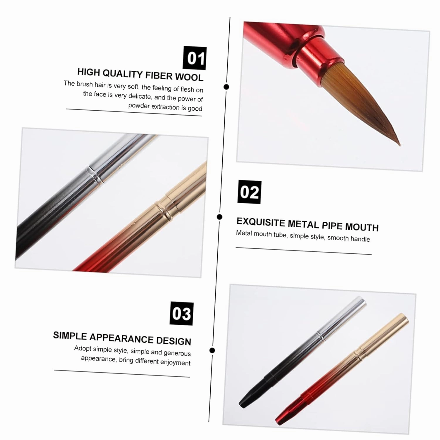 6pcs Retractable Dual Ended Lip Brush Flexible Lipstick Lip Gloss Applicator for Travel Daily Use and Professional Makeup Compact Design for Easy Carrying