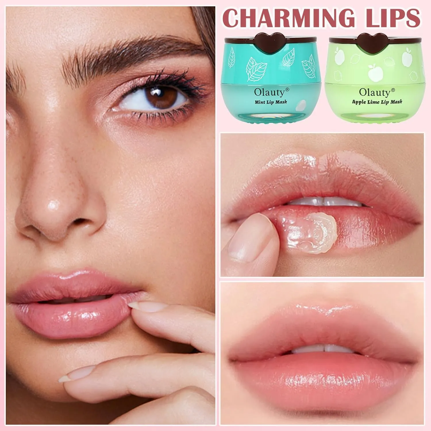 8 PCS Bee Lip Balm Honey Pot, Fruity Mask Overnight Hydrating Prevention for Dry and Cracked Lips, Scrubs Exfoliator Care, Sleeping Mask Reduces Lines