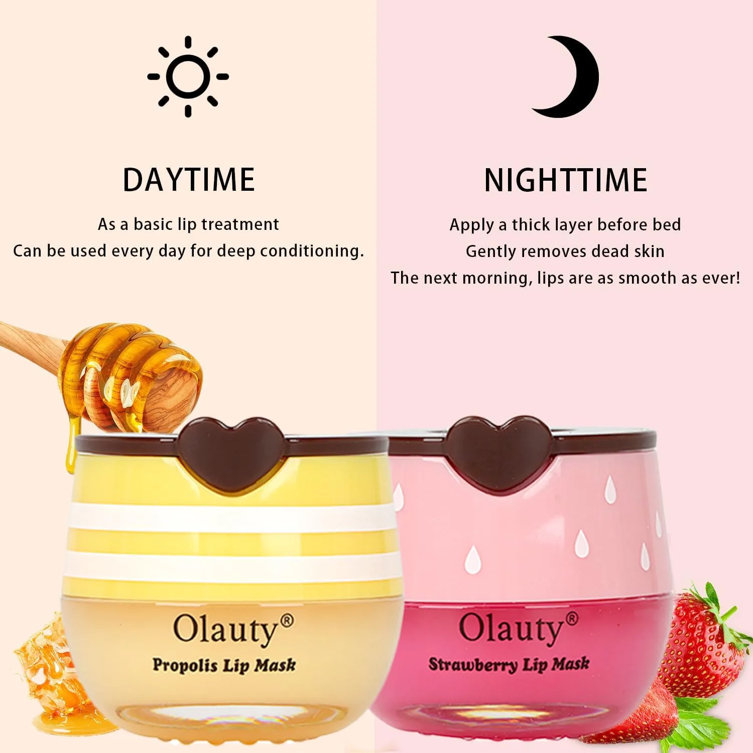 8 PCS Bee Lip Balm Honey Pot, Propolis Moisturizing Lip Balm Sleeping Lip Mask Hydrating Prevention Dry & Cracked Lip Scrubs Exfoliator Lip Care, Lip Mask Overnight Reduces Lip Lines