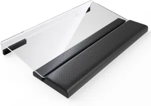Acrylic Tilted Keyboard Holder - 3-Level Height Adjustment Keyboard Riser with Wrist Rest for Easy Ergonomic Typing & Working, Office & Home