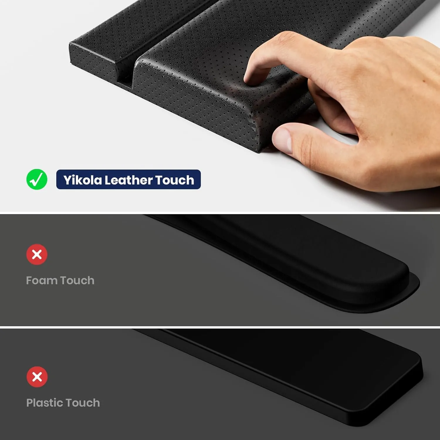 Acrylic Tilted Keyboard Holder - 3-Level Height Adjustment Keyboard Riser with Wrist Rest for Easy Ergonomic Typing & Working, Office & Home