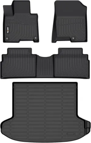 AIPOIL® Floor Mats & Cargo Liner Set Fit for 2023 2024 2025 Kia Sportage Plug in Hybrid (PHEV) All Weather Protection TPE Anti-Slip Automotive Full Set Custom Car Mats Accessories - Black