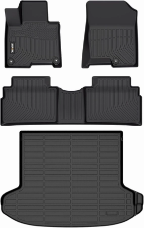 AIPOIL® Floor Mats & Cargo Liner Set Fit for 2023 2024 2025 Kia Sportage Plug in Hybrid (PHEV) All Weather Protection TPE Anti-Slip Automotive Full Set Custom Car Mats Accessories - Black