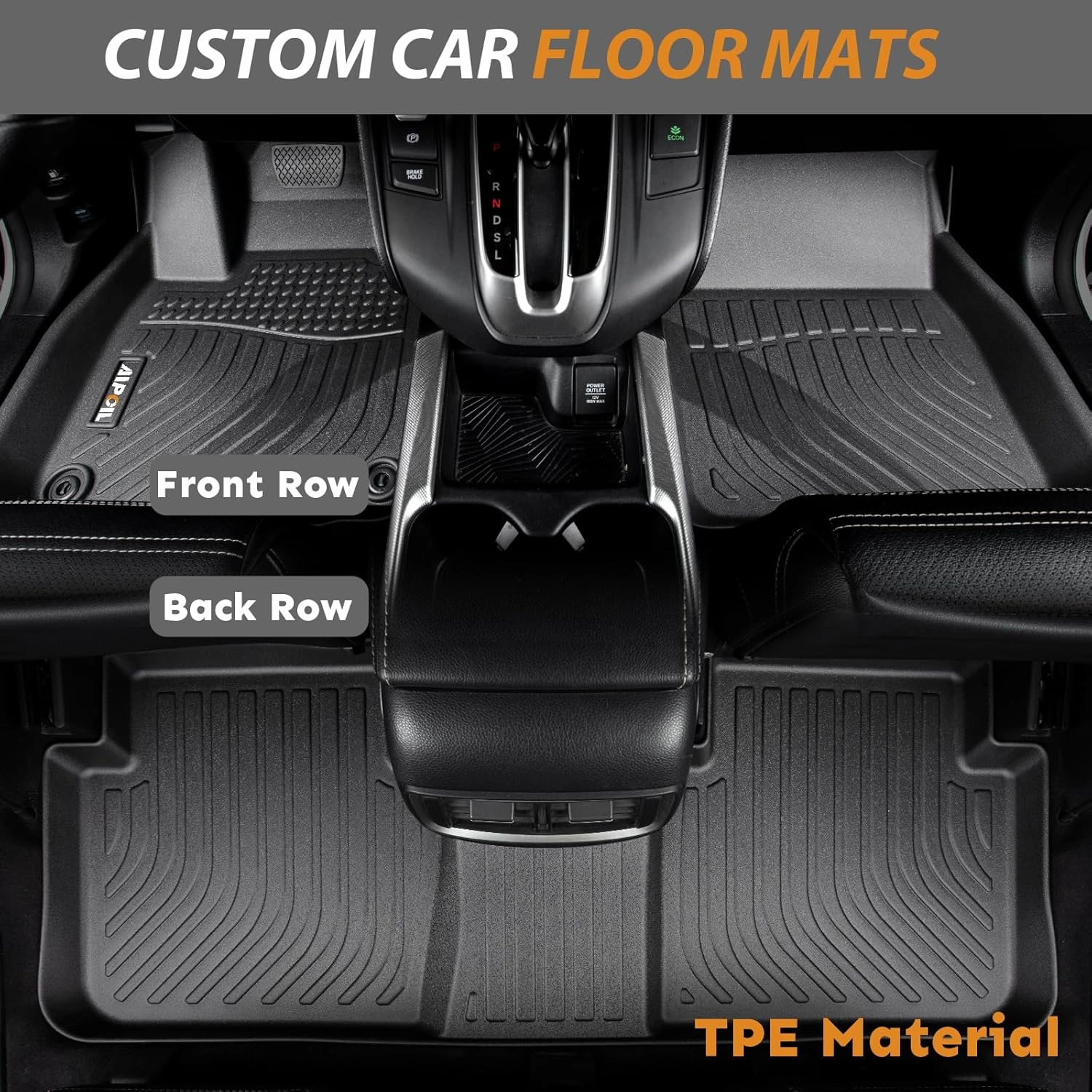 AIPOIL® Floor Mats & Cargo Liner Set for 2025 2026 Chevy Equinox & GMC Terrain All Weather Protection TPE Anti-Slip Automotive Full Set Custom Chevrolet Equinox 2025 Car Mats Accessories - Black