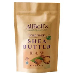 AliBell's- Unrefined Shea Butter - 1 LB - Shea Butter Raw Organic - Cold-Pressed for Soap Making and Diy Skincare, Unprocessed Natural Moisturizer for Beautiful Skin and Hair