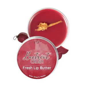 AMC Lip Balm Fresh Beetroot Crush Lip Butter With Desi Ghee & Raw Honey For Natural Pink Lips, Nourishment, Dark And Chapped Lips, 10 gm