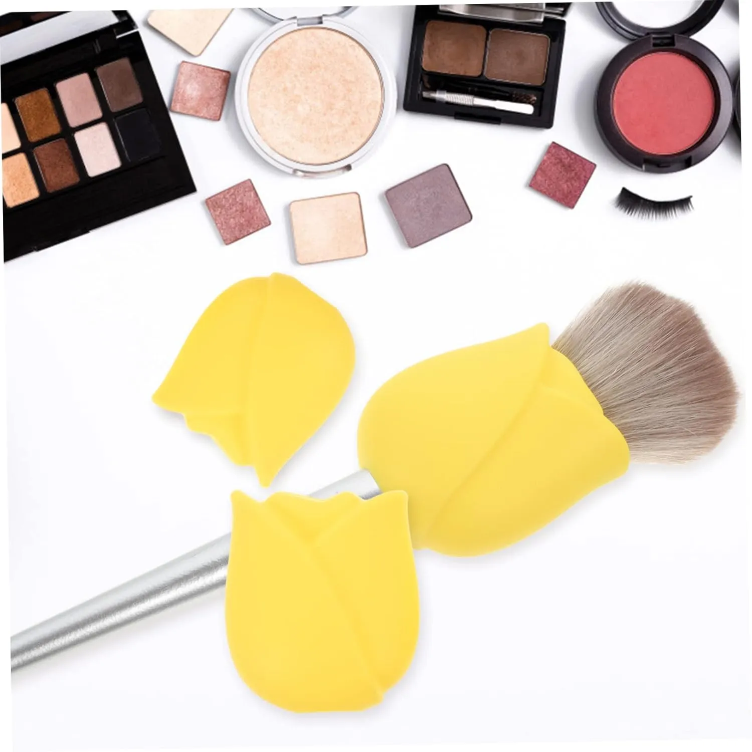 Angoily 3sets Silicone Brush Caps Makeup Brush Holder Travel Makeup Organizers Cover Set Travel Covers 3pcs*3
