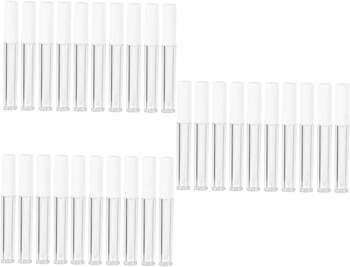 Angoily 3sets 2.5 Empty Lipstick Tube Wand Refillable Lip Gloss Containers for Cosmetics 10pcs*3