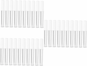 Angoily 3sets 2.5 Empty Lipstick Tube Wand Refillable Lip Gloss Containers for Cosmetics 10pcs*3