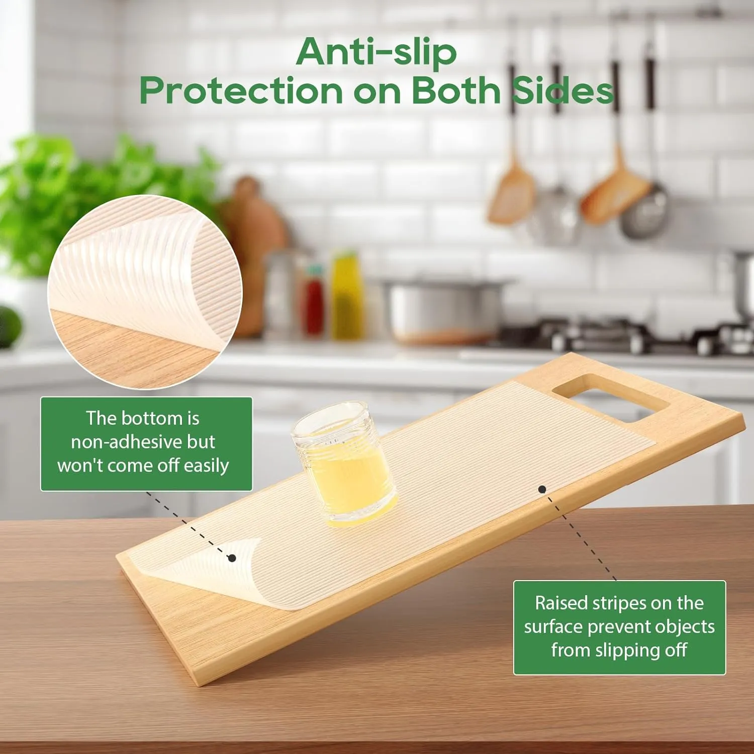 Anoak Shelf Liner Cabinet Liner, Non Adhesive Drawer Liner, Washable 16 Inch x 20 FT x 2Rolls Waterproof Durable Non-Slip Shelf Liners for Kitchen, Drawer, Refrigerator