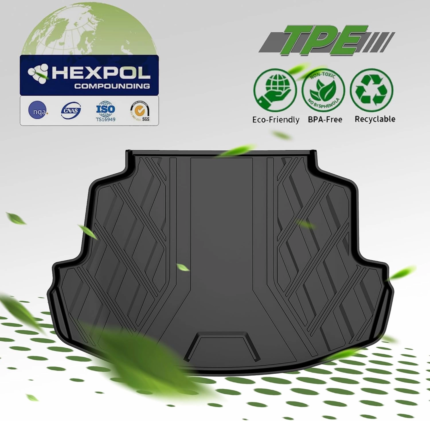 AOMSAZTO Cargo Liner Compatible with 2014-2019 Toyota Corolla Sedan | Custom Fit Trunk Mat Behind 2nd Row | All Weather Protection Cargo Mat Compatible with 2014-2019 Corolla Sedan Models