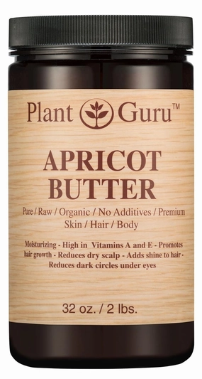 Apricot Body Butter 32 oz. 100% Pure Raw Fresh Natural Cold Pressed. Skin, Hair, Nail Moisturizer, DIY Creams, Balms, Lotions, Soaps.