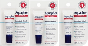 Aquaphor Lip Repair .35 Fluid Ounce Carded Pack usWQAK, 3 Pack (0.35 oz)