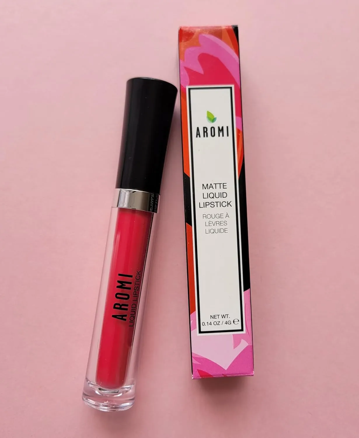 Aromi Matte Liquid Lipstick | Long-lasting, Bright Peachy Coral Lip Color, Vegan, Cruelty-free, Gluten Free Waterproof (Neon Peach)