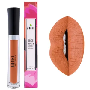 Aromi Matte Liquid Lipstick | Long-Lasting, Waterproof, Smear, Smudge   Transfer Proof, Nutmeg Orange Lip Color, Paraben, Phthalate,   Gluten Free (Burnt Pumpkin)