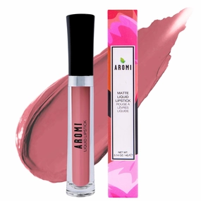 Aromi Matte Liquid Lipstick | Long-Lasting, Burnt Orange Lip Color, Pumpkin Spice, Nutmeg, Vegan, Cruelty-Free, Waterproof, Fall Makeup (Terra Cotta)