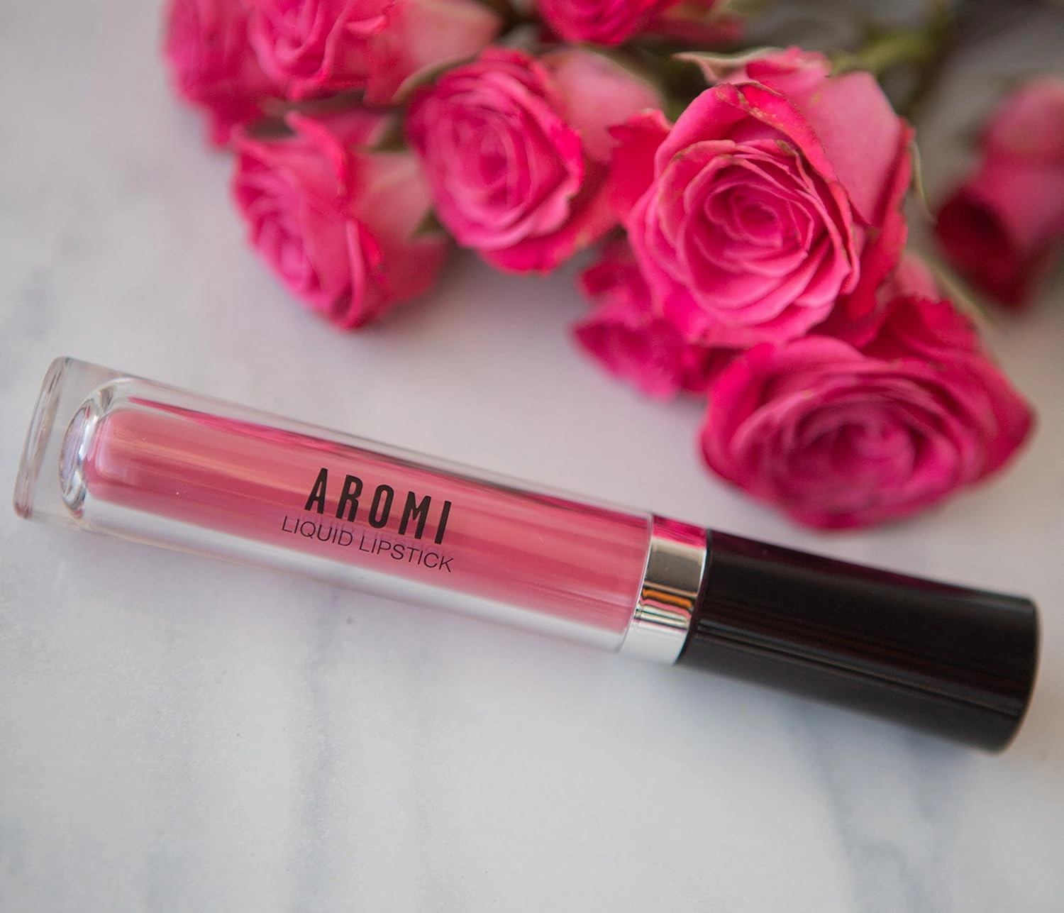 Aromi Matte Liquid Lipstick | Long-Lasting, Mango Coral Lip Color, Vegan, Cruelty-free, Transfer & Smudge Proof, Waterproof, Gluten Free (Mango Tango)