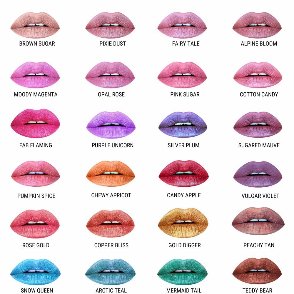Aromi Metallic Liquid Lipstick | Chestnut Rose Lip Color with Shimmery Finish, Long-lasting   Long Wear, Smudge Proof, Waterproof, Vegan, Cruelty-free (Burgundy Quartz)