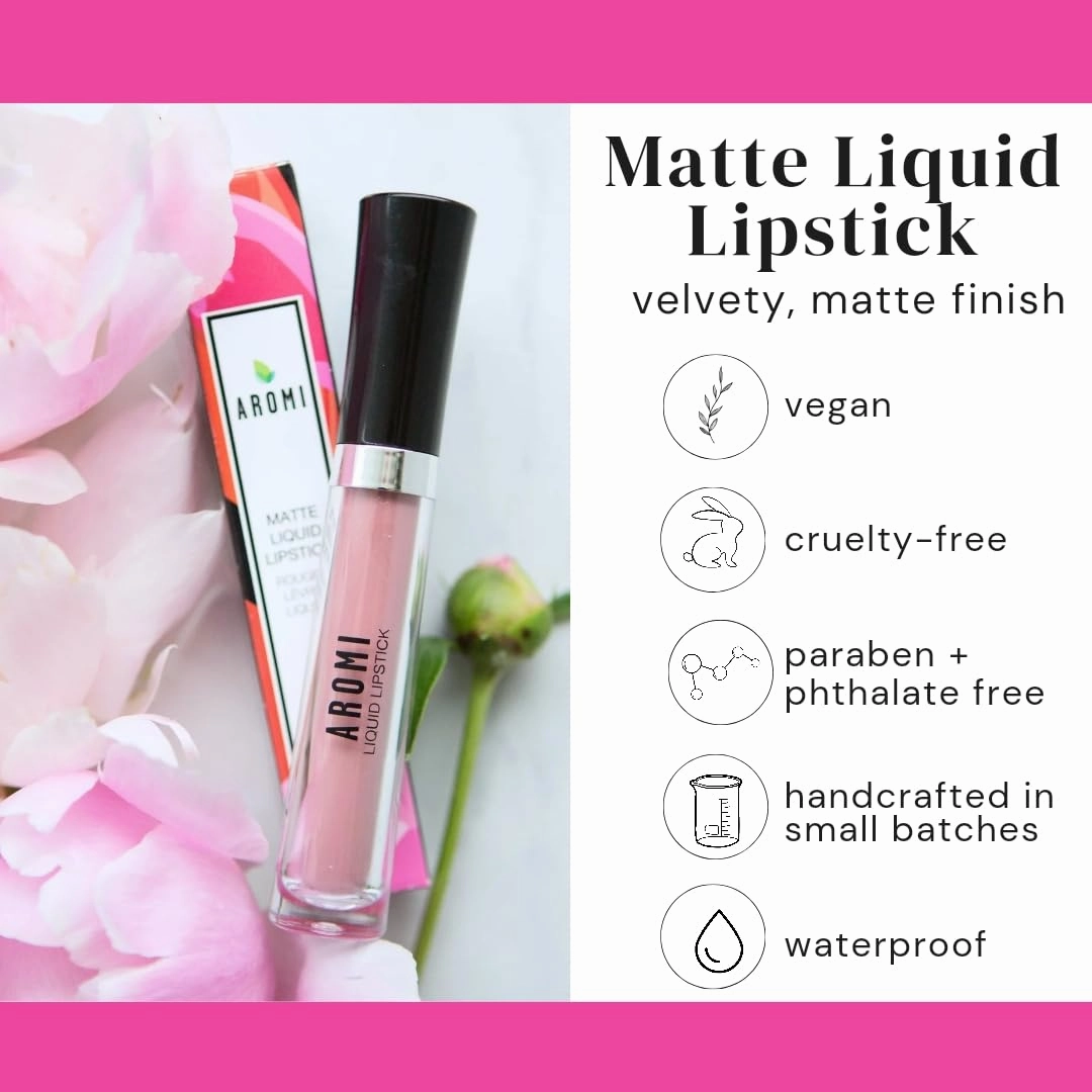 Aromi Sea Foam Matte Liquid Lipstick | Aqua, Aquamarine Lip Color, Blue Green, Smudge and Transfer Proof, Long-Lasting, Vegan, Cruelty-free, Handmade (Sea Foam)