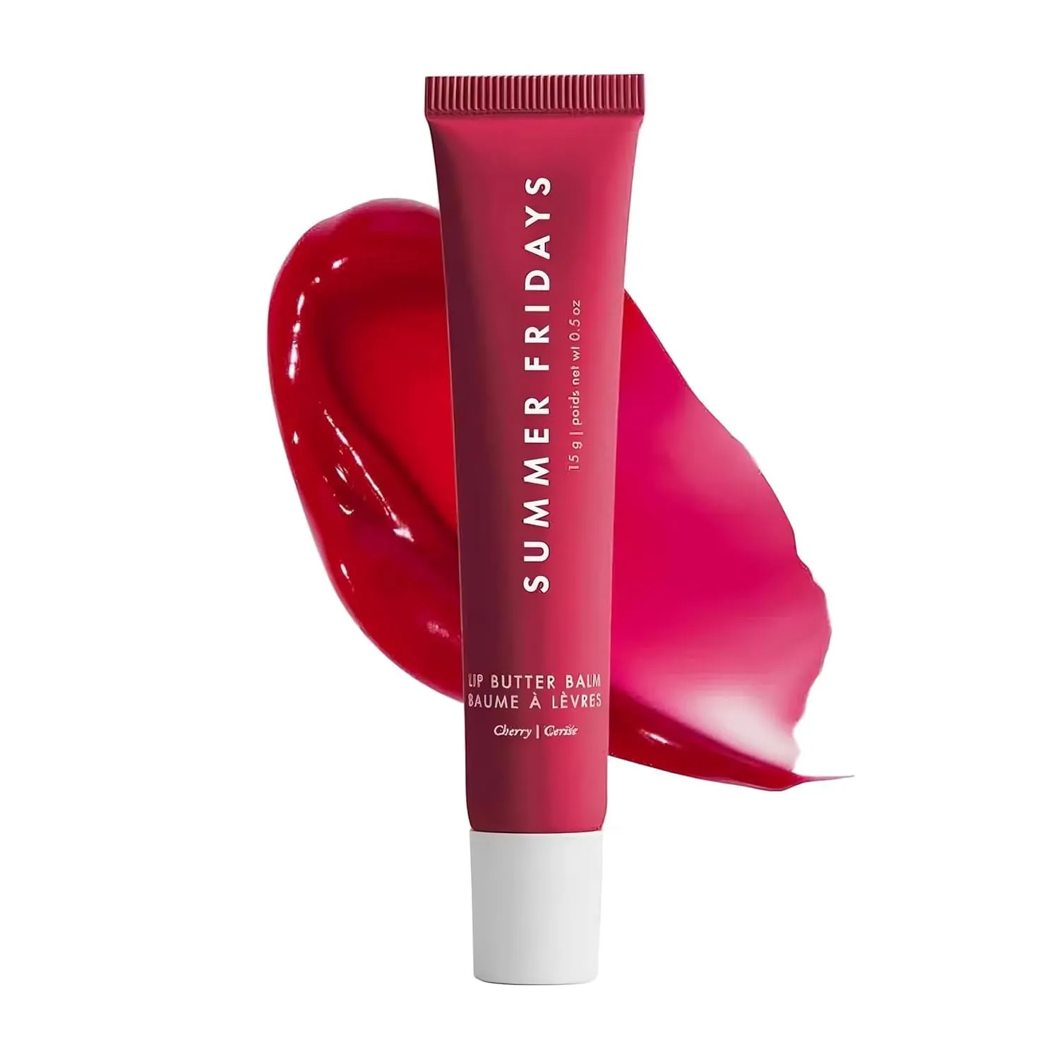 Bajajbeautyshop Tinted Lip Butter Balm - Conditioning Vegan Lip Balm for Instant Moisture, Shine & Hydration - Sheer-Tinted, Soothing Skincare (Cherry)