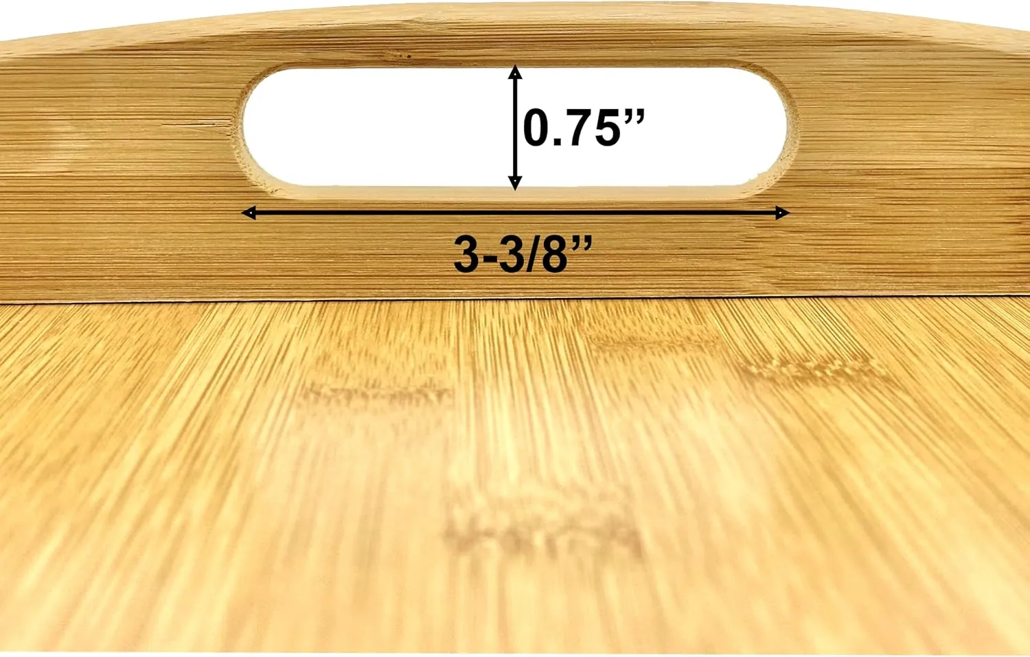 Bam & Boo Natural Bamboo Serving Tray Extra Large Rectangular with Handles for Food, Drinks, Storage, Decor, Vanity, Breakfast, Parties, Weddings, Picnics(23.6” x 15” x 2.35”, Natural)