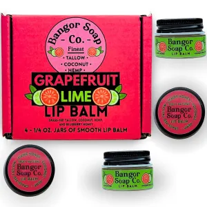 Bangor Soap Co.'s Truly Natural Lip Balm - Grass-Fed Tallow, Coconut, Hemp, and Honey With Grapefruit & Lime
