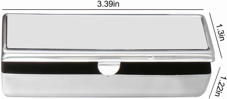 BAOZOON 4 Pcs Sublimation Blank Metal Lipstick Case Holder With Mirror Heat Transfer Lip Gloss Purse DIY Portable Lipstick Holder Case Jewelry Storage Box