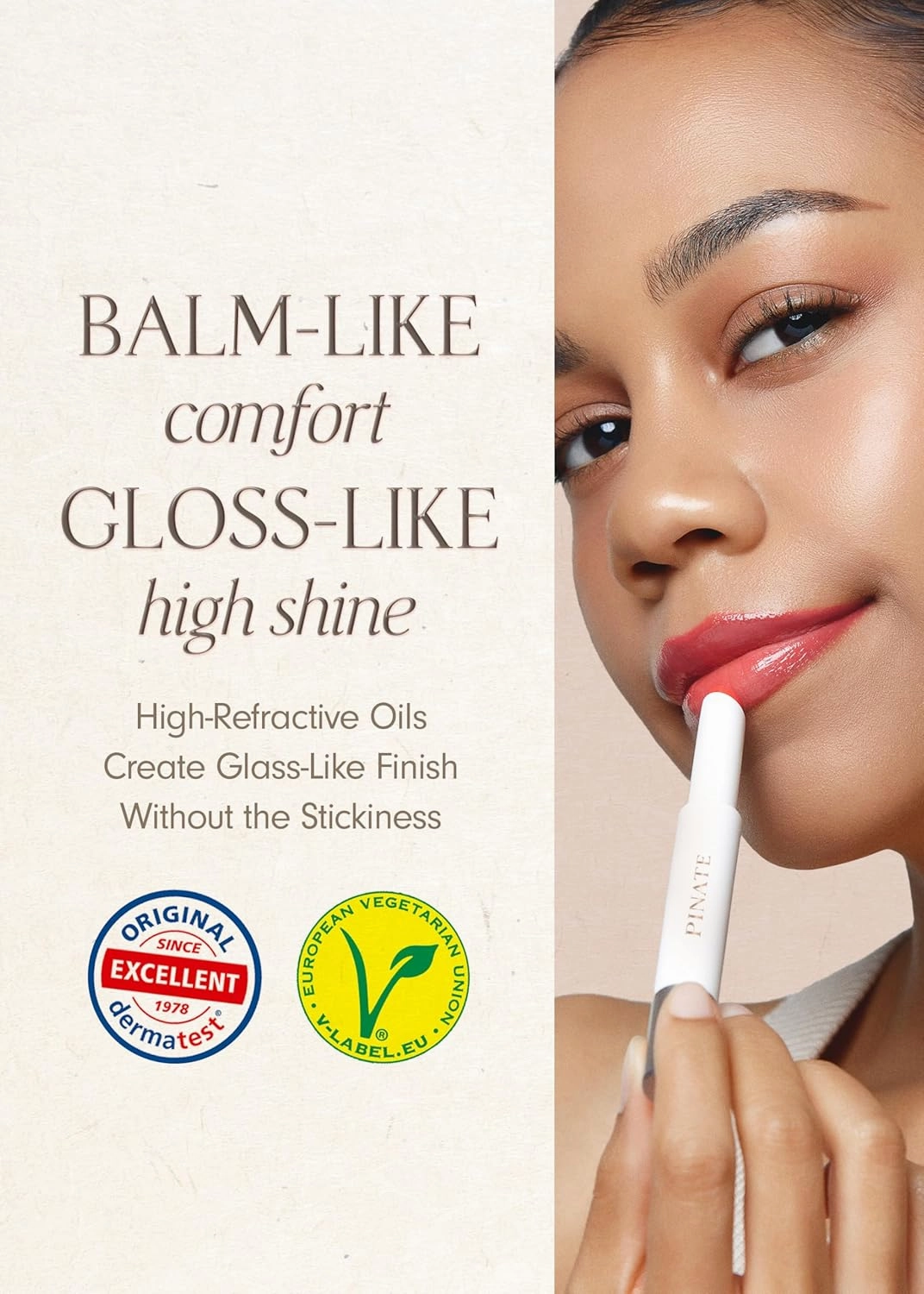 Bare Glow Peptide Melting Lip Balm 0.06 oz – Vegan Plumping Moisturizing & Hydrating Korean Makeup Lip Balm, Color Tinted Lip Stain for Softer Lips – Lip Gloss with Shimmer (#02 Mauveful)