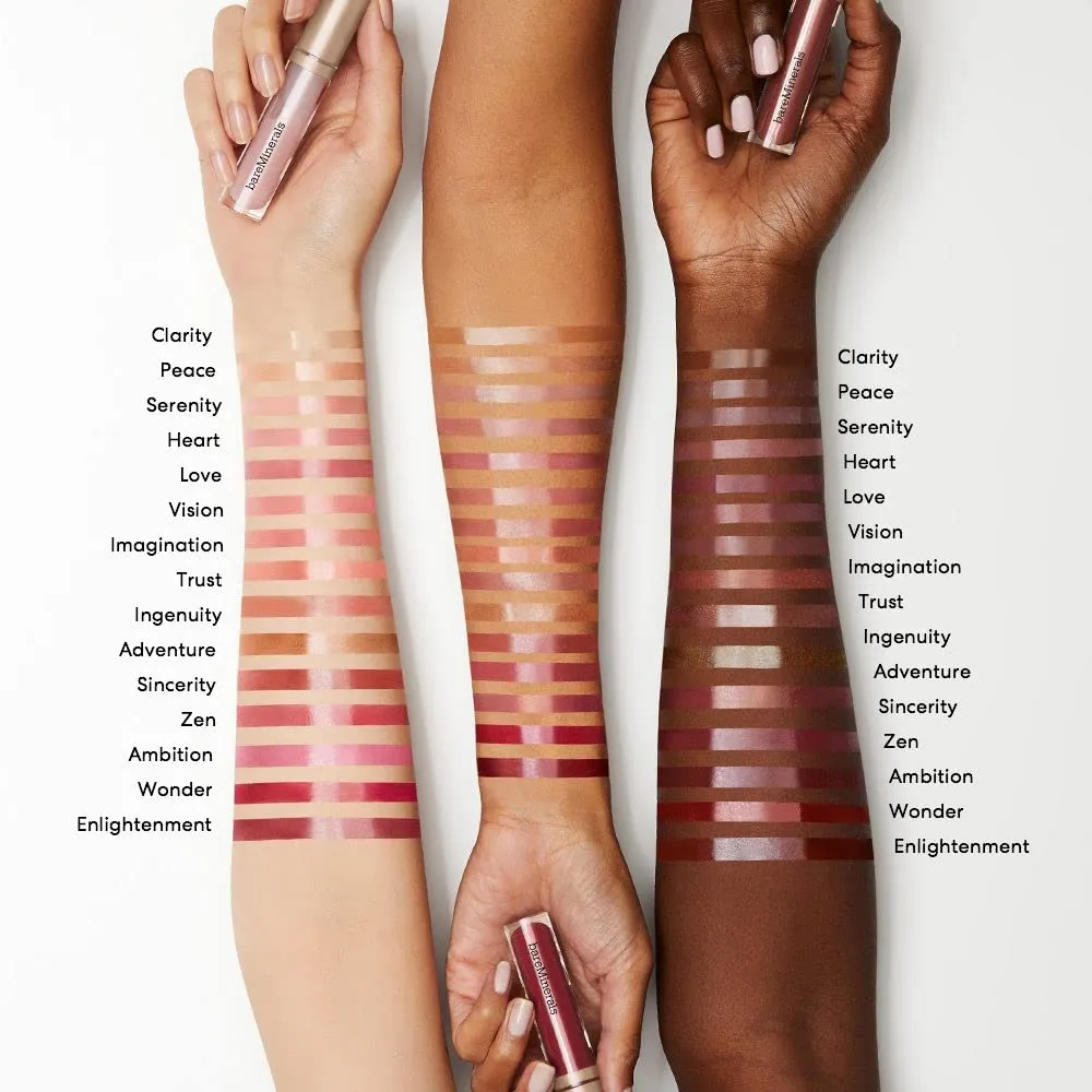 bareMinerals Mineralist Lip Gloss-Balm, Hydrating Lip Gloss   Balm Hybrid, Sheer Glossy Lip Balm, No Stickiness, Improves Lip Smoothness, Vegan