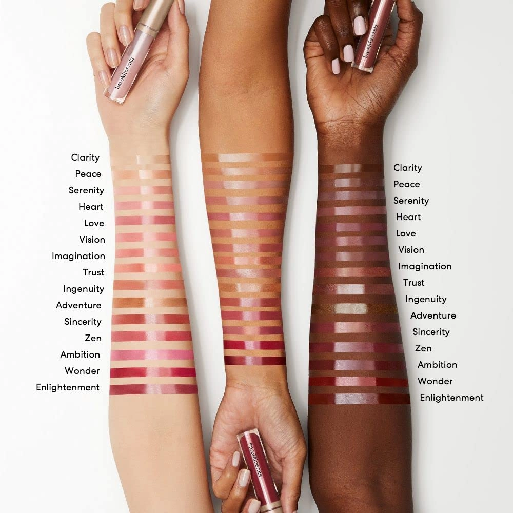bareMinerals Mineralist Lip Gloss-Balm, Hydrating Lip Gloss   Balm Hybrid, Sheer Glossy Lip Balm, No Stickiness, Improves Lip Smoothness, Vegan