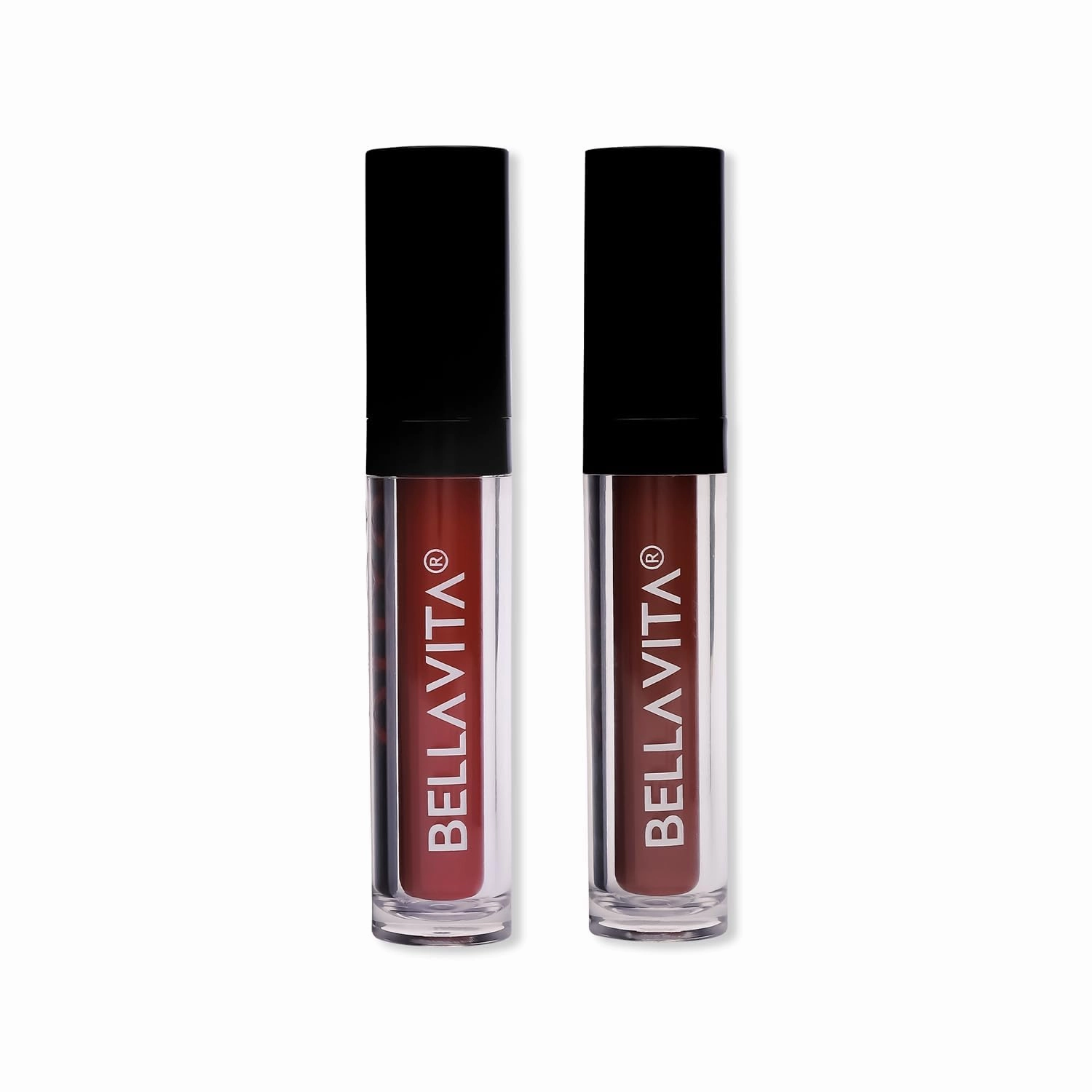 Be.lla Vi.ta Organic Starry Night Combo|Kiss Proof Liquid Lipstick|Naughty Nude   Mocha Madness|Transfer-Proof|Smudge-Proof|Intense Moisturisation|18-Hr Stay|Ultra Matte Finish|4.5Ml Each