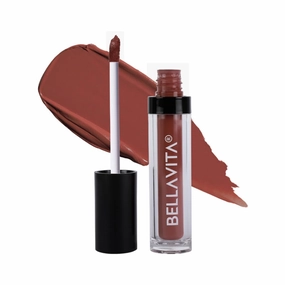 BE.LLAVI.TA Kiss-Proof Liquid Lipstick | 3.8 ml | 18-hr Stay | Transferproof Lipstick | Long Lasting | Ultra Matte Finish | Intense Moisturisation | Waterproof Liquid Lipsticks for Women | Just Nude