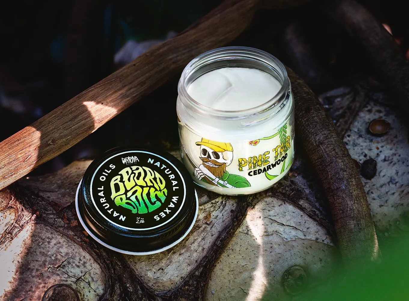 Beard Balm with Natural Beeswax, Jojoba Oil, Virgin Shea Butter & Vitamin E that Protects, Conditions, Tames and Styles Your Beard (Pine Tar Cedarwood)