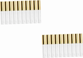 Beaupretty 2sets Bulk Lip Gloss Tubes 10ml Circular Labial Glair Tubes Empty Plastic Bottles for Lip Glaze Subpackaging 10pcs*2