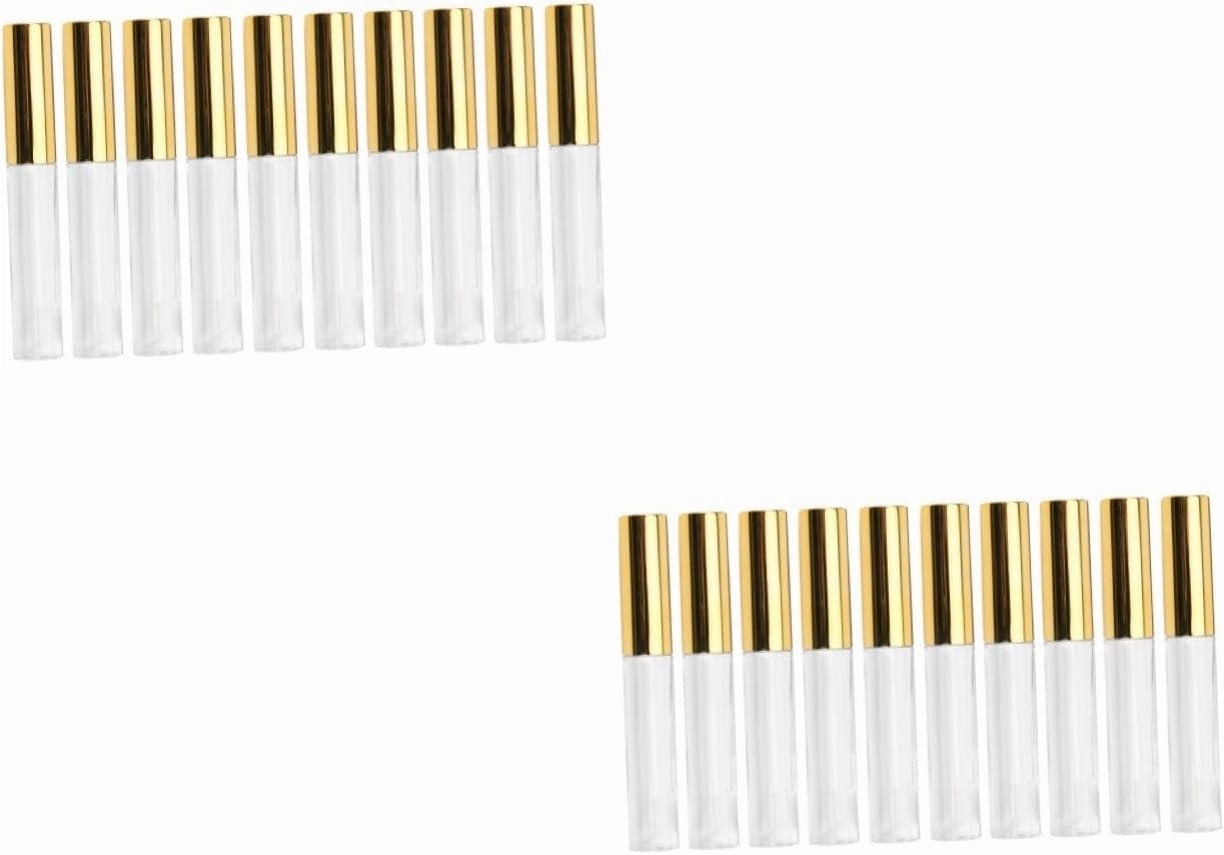 Beaupretty 2sets Bulk Lip Gloss Tubes 10ml Circular Labial Glair Tubes Empty Plastic Bottles for Lip Glaze Subpackaging 10pcs*2