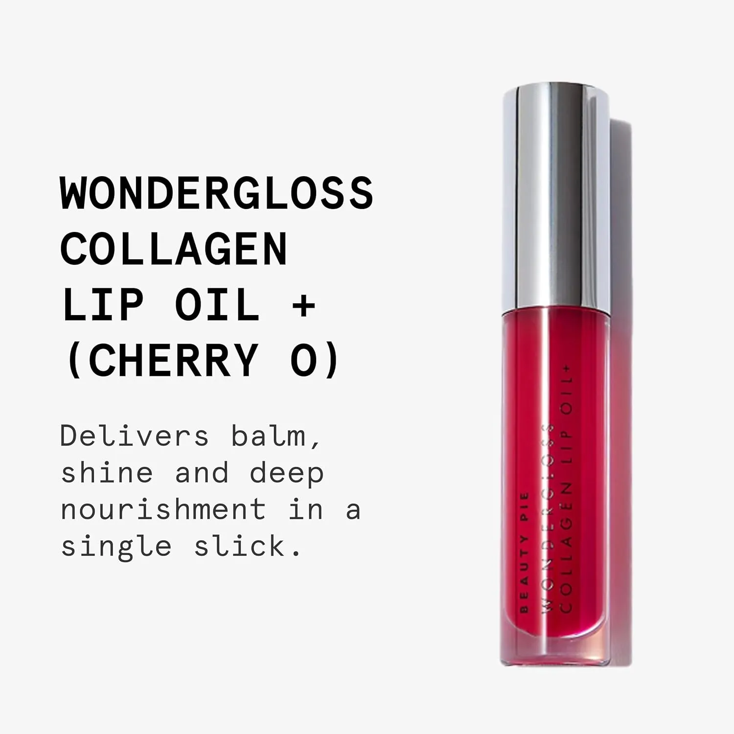 Beauty Pie Wondergloss Collagen Lip Oil   (Cherryo) – Hydrating, Plumping, Non-Sticky Gloss with Collagen AC Micro-Vectors & Cherry Oils