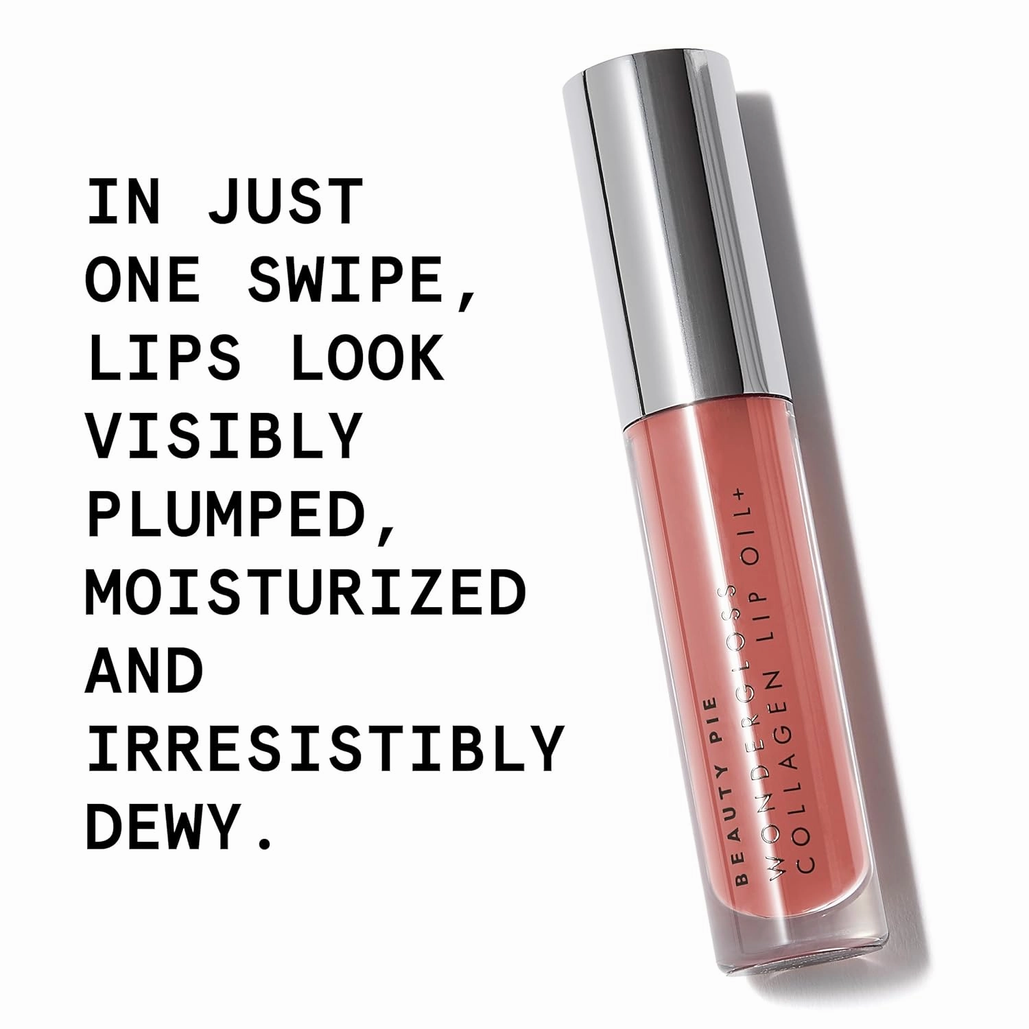 Beauty Pie Wondergloss Collagen Lip Oil   (Nude Nectar) – Hydrating, Plumping, Non-Sticky Gloss with Collagen AC Micro-Vectors & Cherry Oils