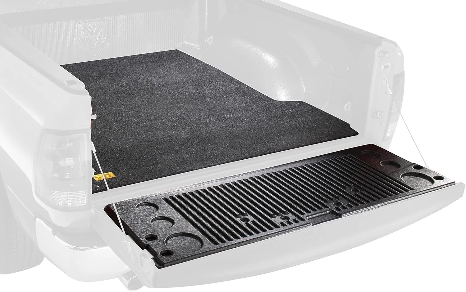 Bedrug Classic Bed Mat | Fits 2017 - 2024 Ford F-250, F-350 Super Duty (Models w/Drop-In Liners) 98.1 Bed, Charcoal Grey | BMQ17LBD