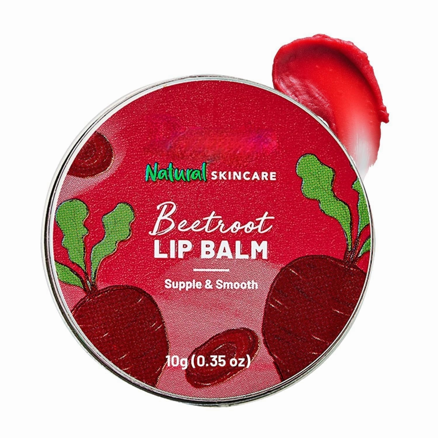 Beetroot Lip Balm | Lip Care | For Dry & Chapped Lips | For Pigmented Lips | For Women & Men (Classic Lip Balm), 1 Count, Red