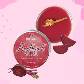 Beetroot Lip Balm for Lip Lightening, Lip Mask for Dark Lips | Natural, Ayurvedic Lip Care | Fresh Kitchenmade, Desi Ghee, Raw Honey, Shea, Beetroot, Vitamin E | Express Dry Lips Repair, 10g
