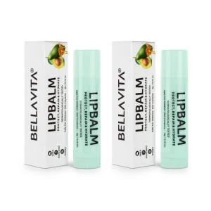 Be.lla Vita Organic Lip Balm NicoBalm 2 Pack For Women,Men, Boys & Girls To Hydrate Dry, Chapped, Damaged Lips & Get Baby Lips | Pre Smoke Balm | Pre Lipstick Balm, 4 gm Each Transparent