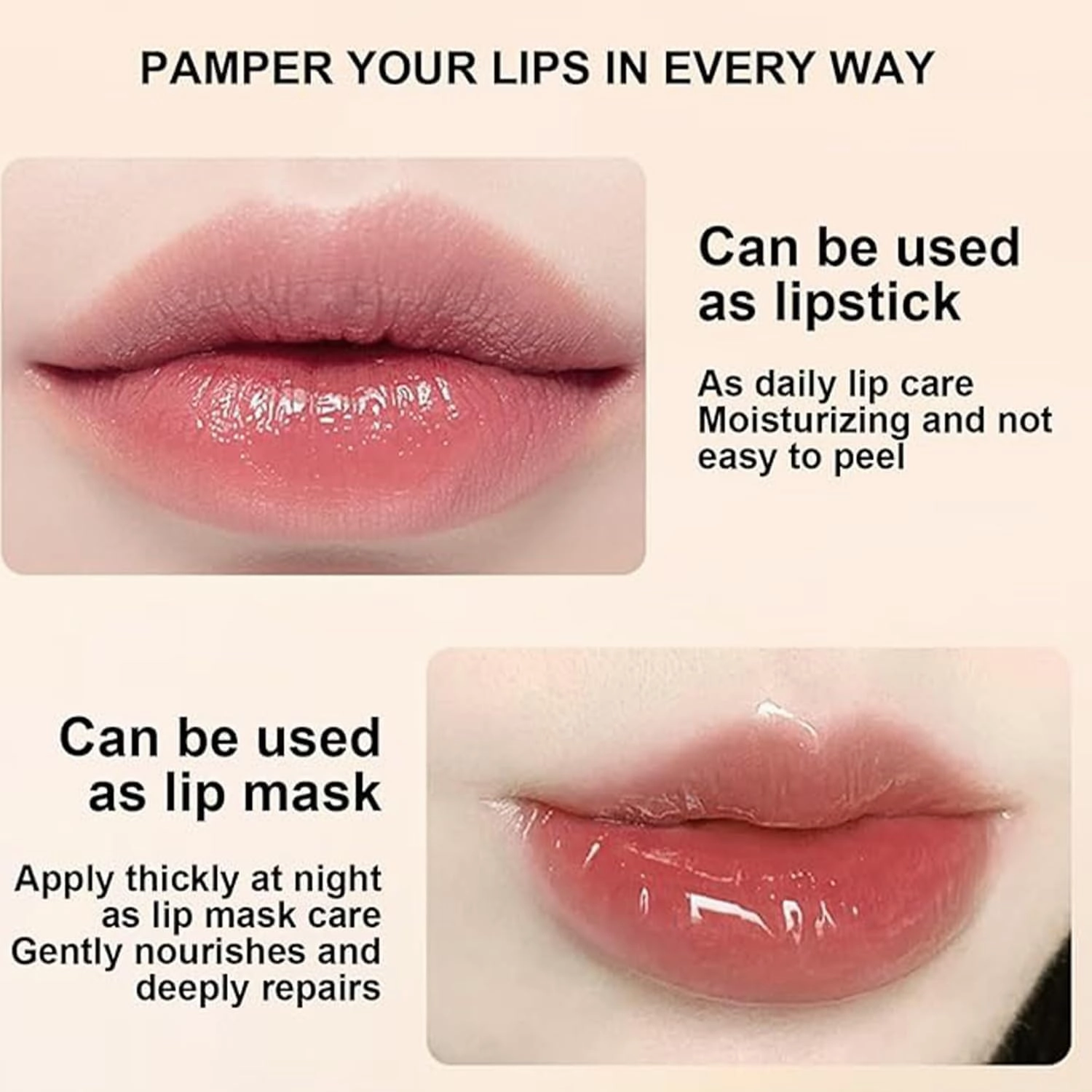 Beneficial Lip Stain, Beneficial Lipstick, Gold Crystal Color Changing Lipstick, Transferproof Color Changing Lip Stick, Experience Luxurious Long Lasting (2pcs, 1)
