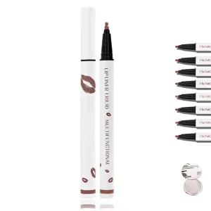 Benighty Liquid Lip Liner, 2-In-1 Waterproof Matte Liquid Lipstick, 03#
