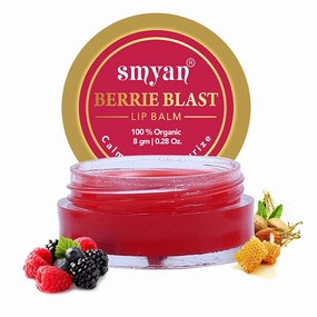 Berrie Blast Lip Balm - Organic Lip Balm For Dry / Chapped Lips | Dark Lips To Lighten With Honey, Shea Butter, Cocoa Butter & Almond Oil, Women & Men 8g