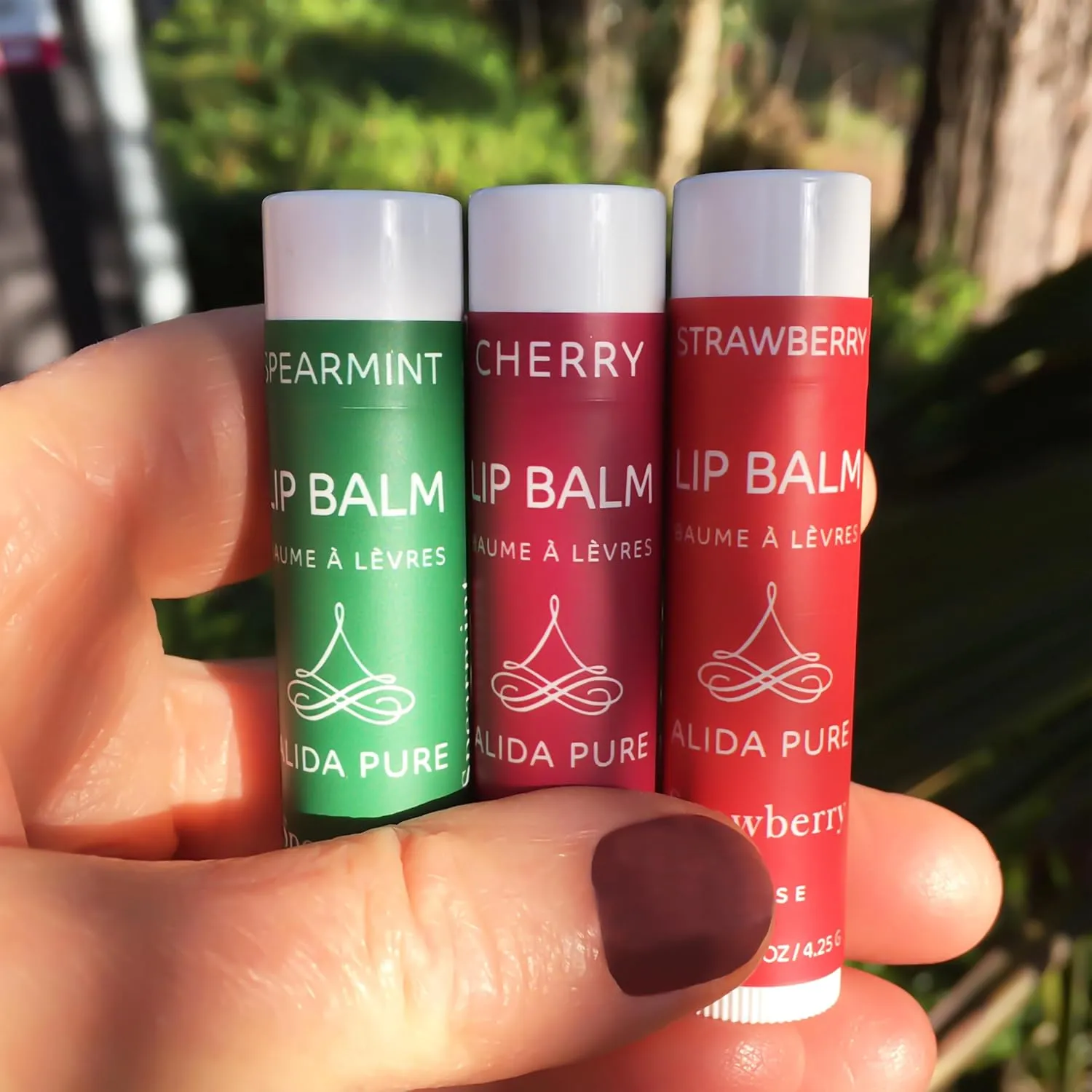 Berry Mint Lip Balm Collection, Vegan Set, Bees Wax Free, Coconut Oil Free, Avocado And, Organic Jojoba Oil, Vitamin E, Natural Moisturizer For Dry Cracked Lips, 3 Tube Set